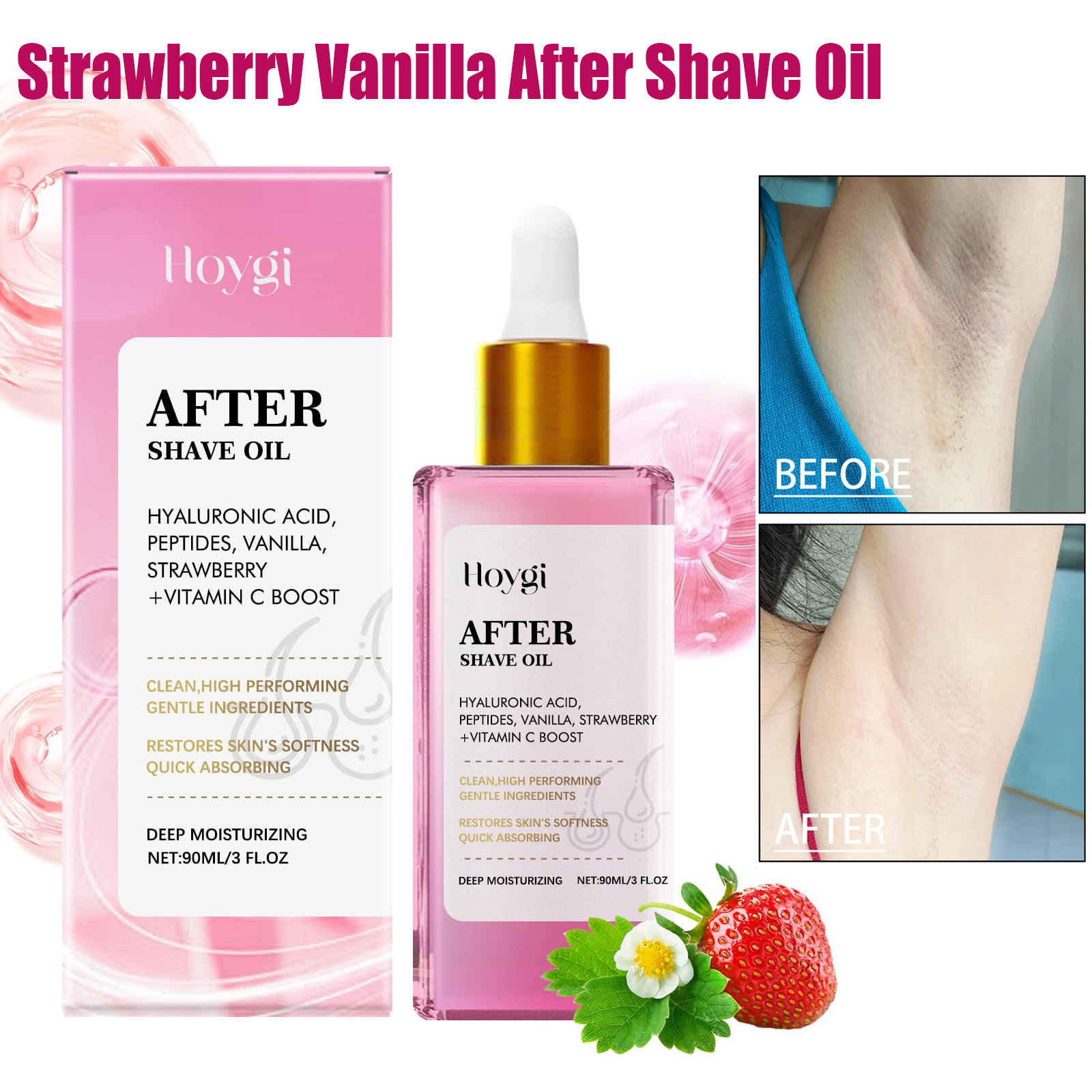 Hair Care Cream - After Shave Oil Strawberry Scent Smoothing