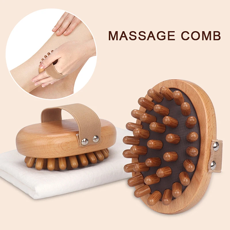 Hair Care Essential Oil - Body Anti Cellulite Brush Soothing Wooden