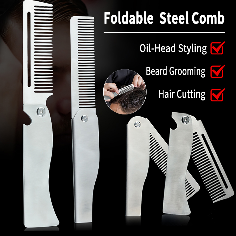 Hair Care Barber - New Type 1/2PCS Portable Steel Combs