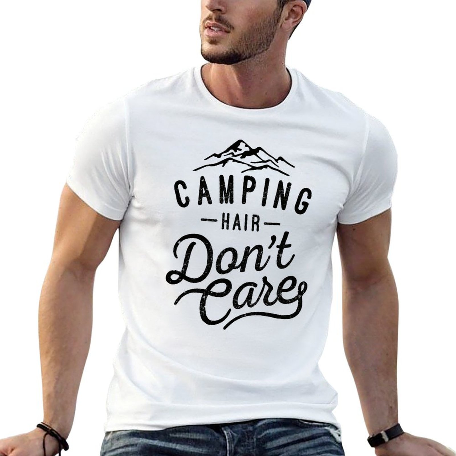 Hair Care Works - Camping Hair Don't Care T-Shirt Work