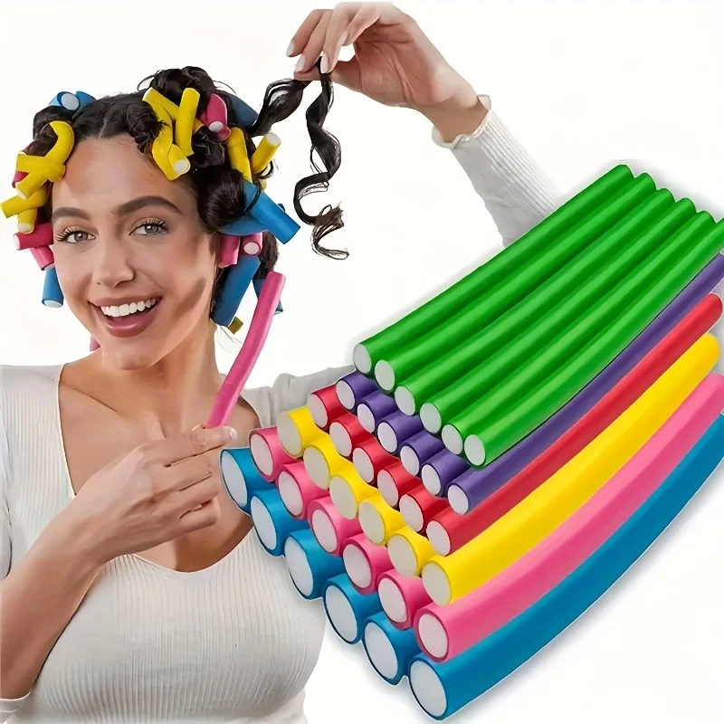 Hair Roller Set Flexi - Hair Rollers/Flex Rods for Hair/Flexible Curling