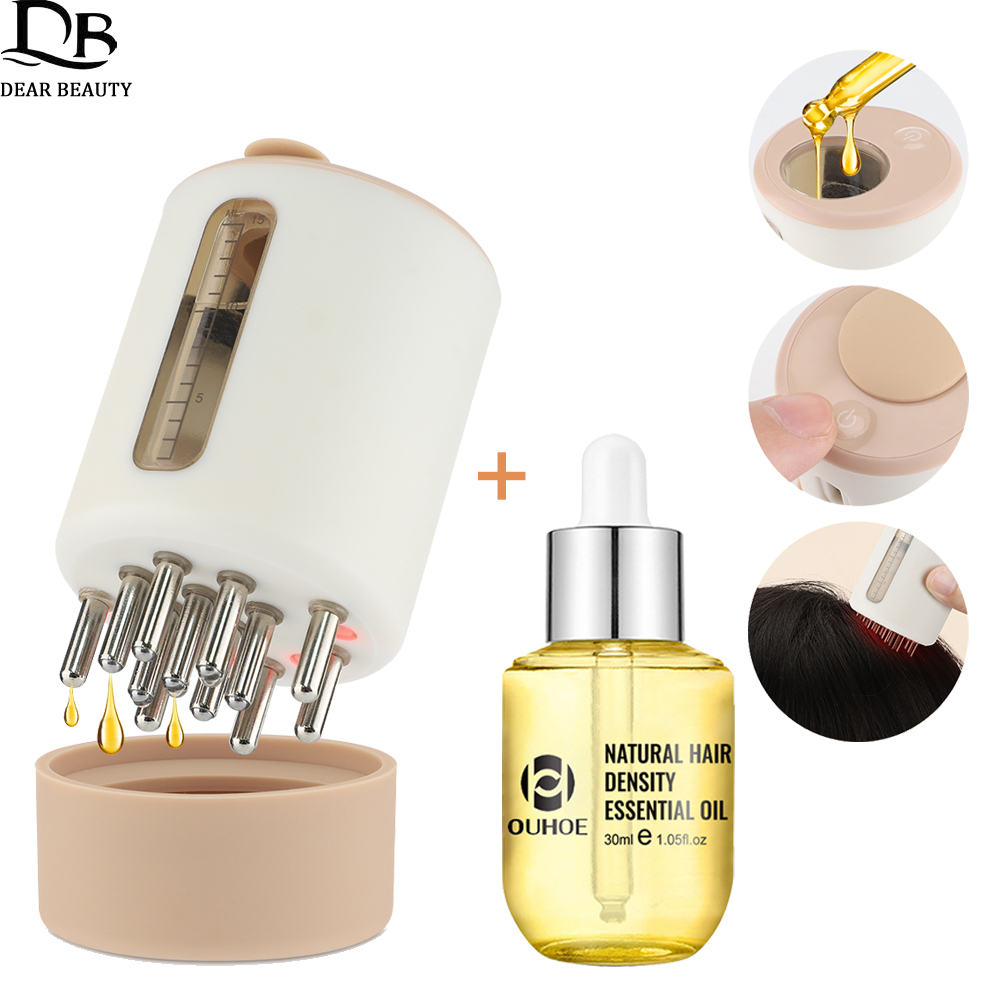 Hair Care Essential Oil - Electric Vibration Head Massage Comb +