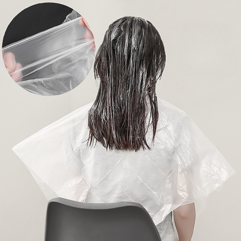 Hair Care Barber - 20Pcs Disposable Hair Salon Cape, Transparent