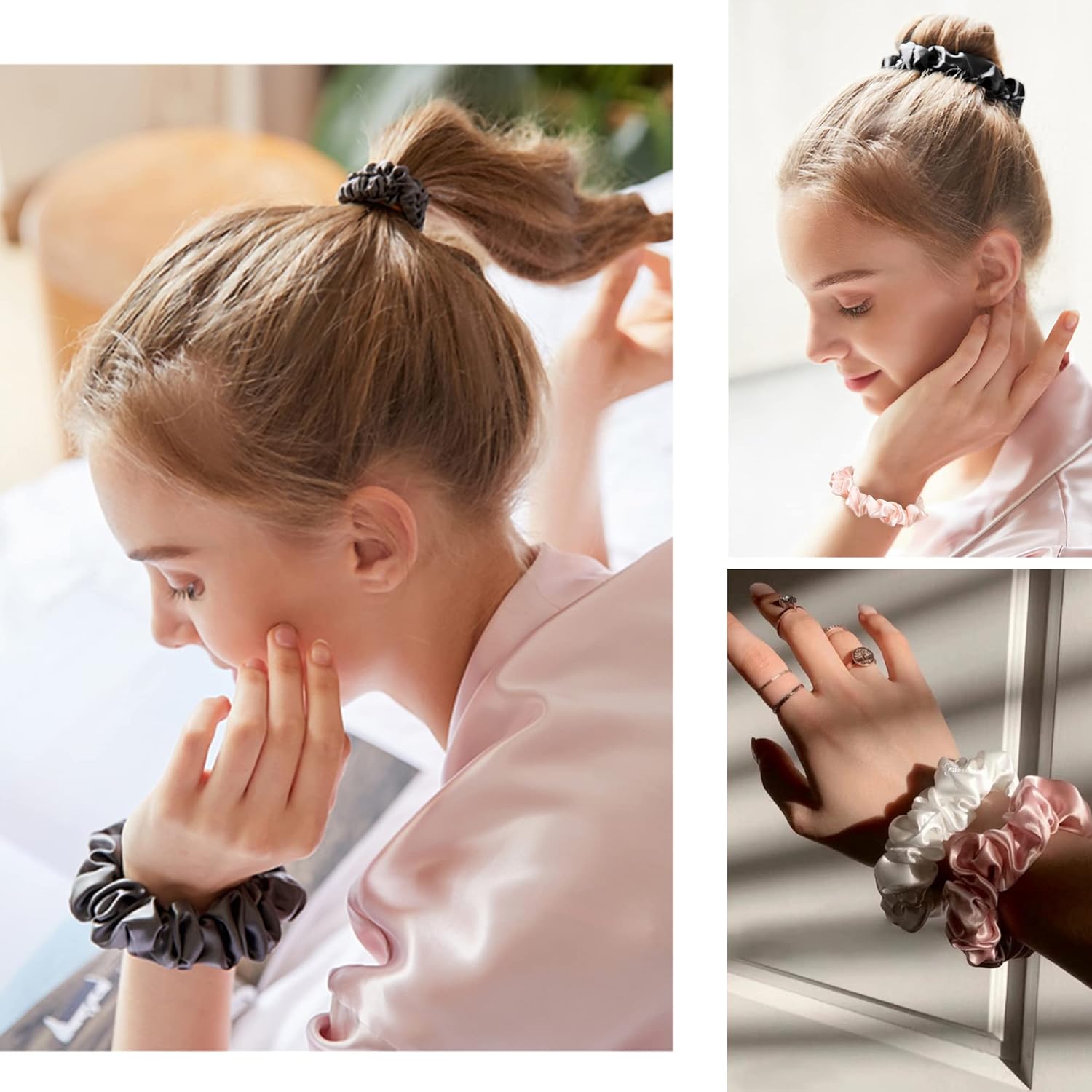 19 Pcs Satin Scrunchies for Wo - огляд і ціна Hair Care Works
