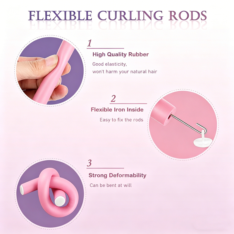 6pcs/pack New Oversize Flexibl - огляд і ціна Hair Roller Set Flexi